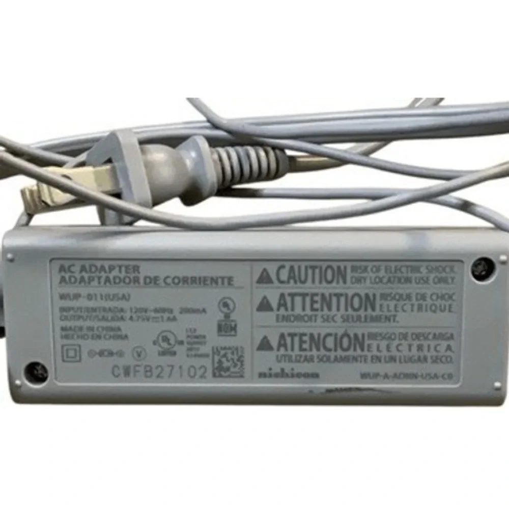 Nintendo Wii U AC Adapter Power Supply WUP-011 USA Grey Genuine‎ OEM Nichicon